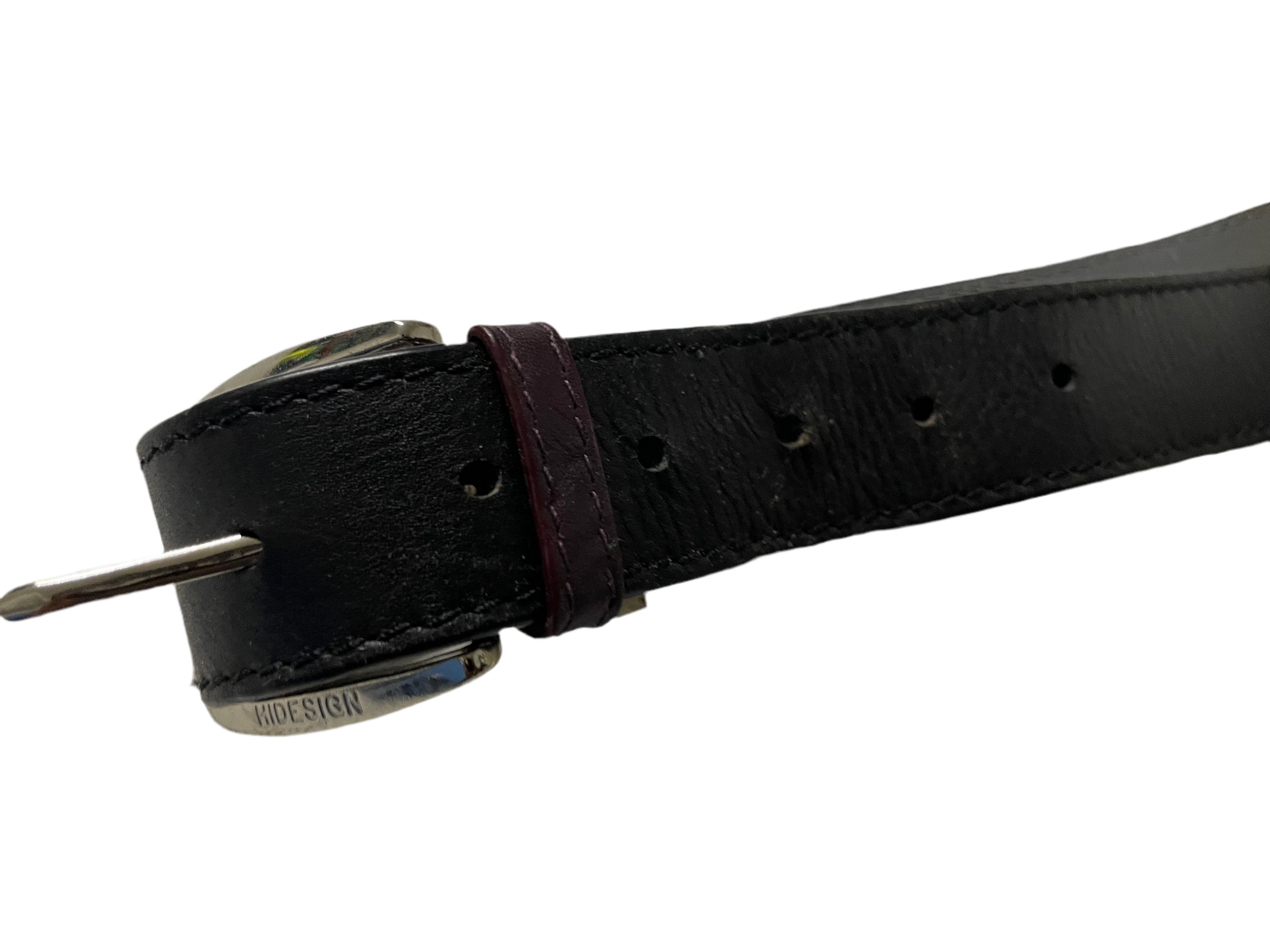 Vintage Hidesign men's black leather belt|L41| SKU 4489