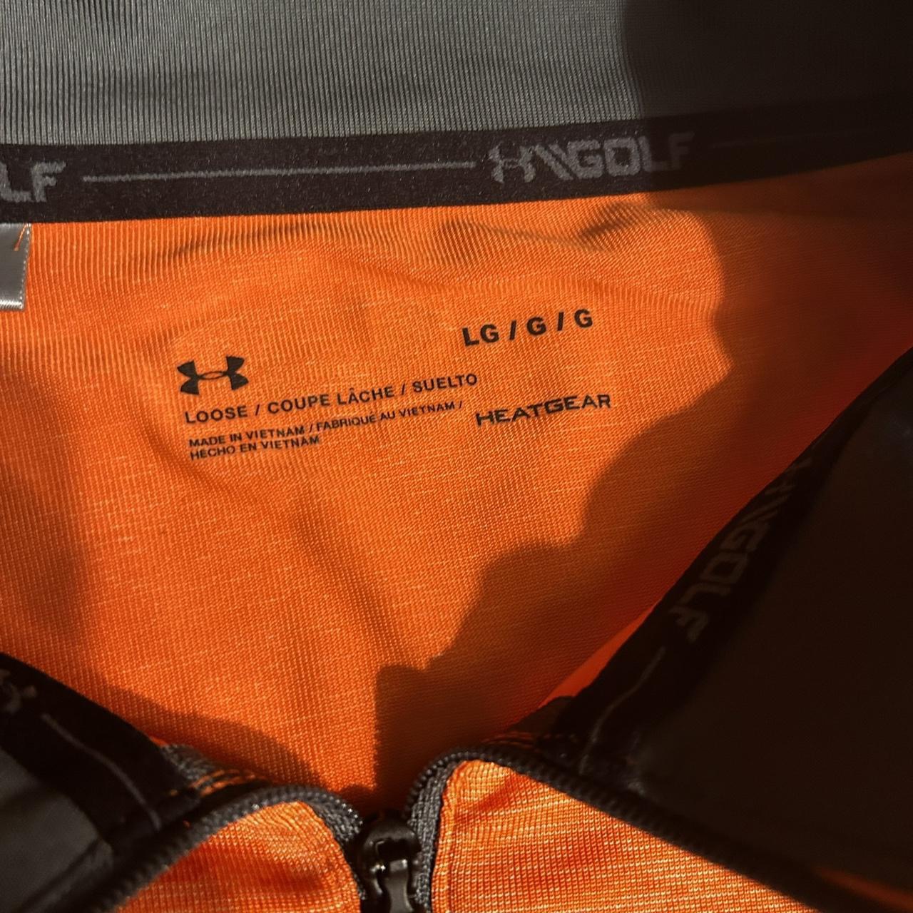 Under Armour Heat Gear Loose Tech 1/4 Zip Pullover T-Shirt L/Orange Sz L Sku 6847