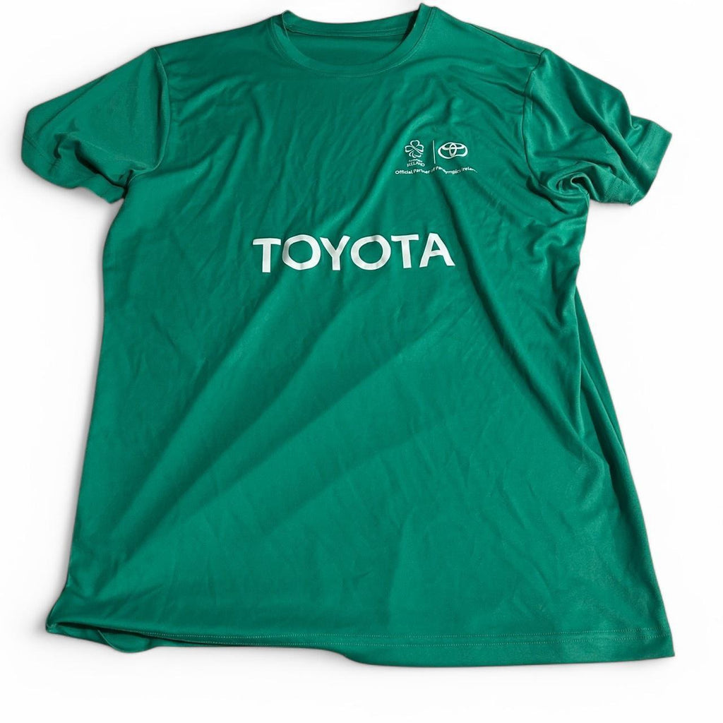 Vintage men Green Toyota SAXNET Limited logo T-Shirt in size L sku 6845