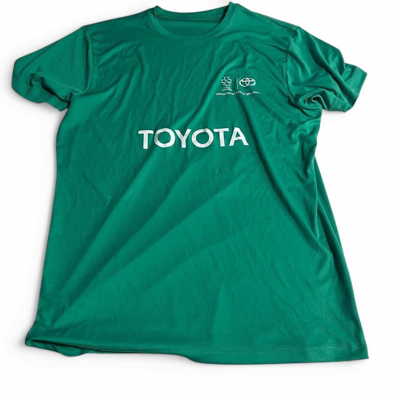 Vintage men Green Toyota SAXNET Limited logo T-Shirt in size L sku 6845