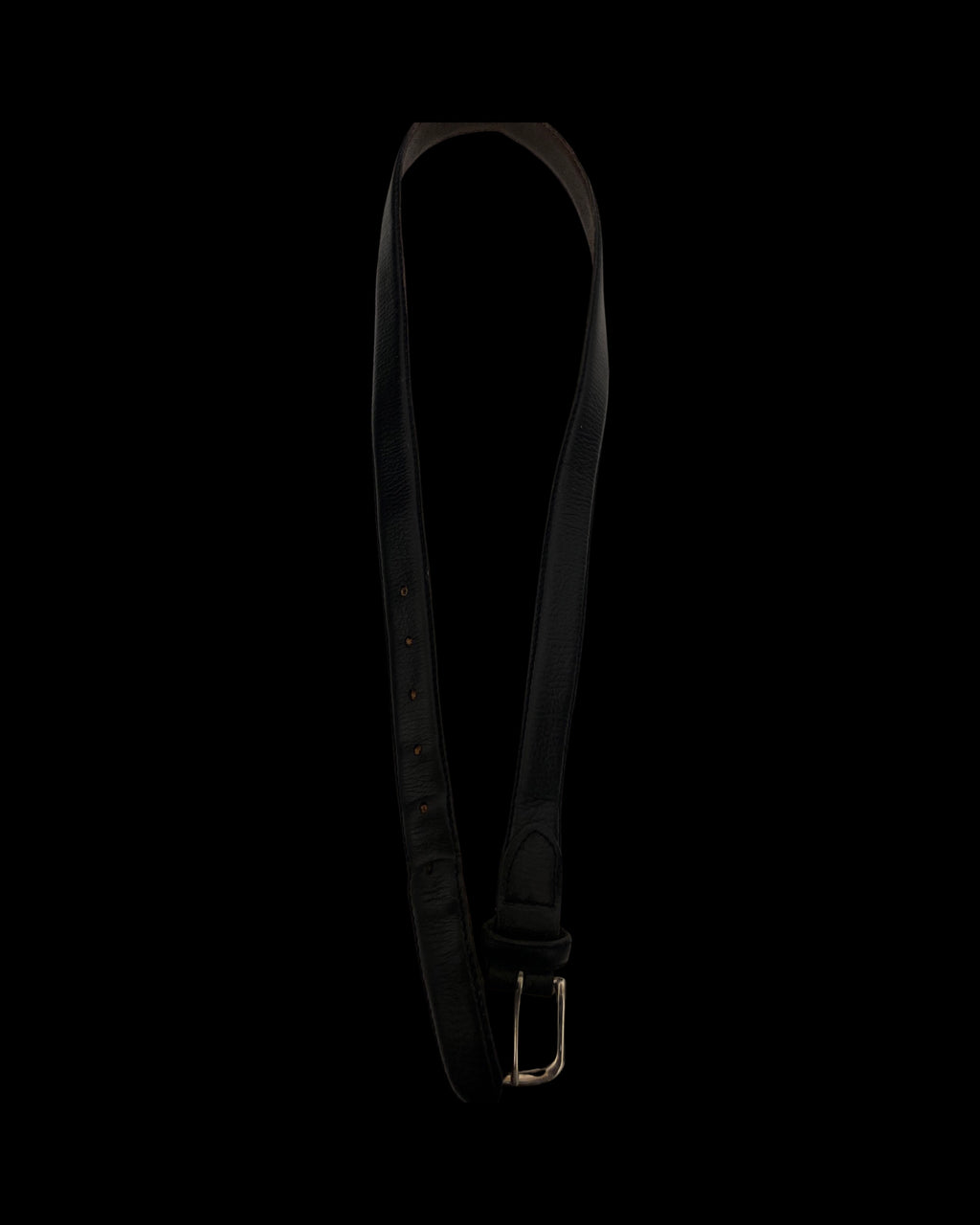 Vintage black leathers men belt