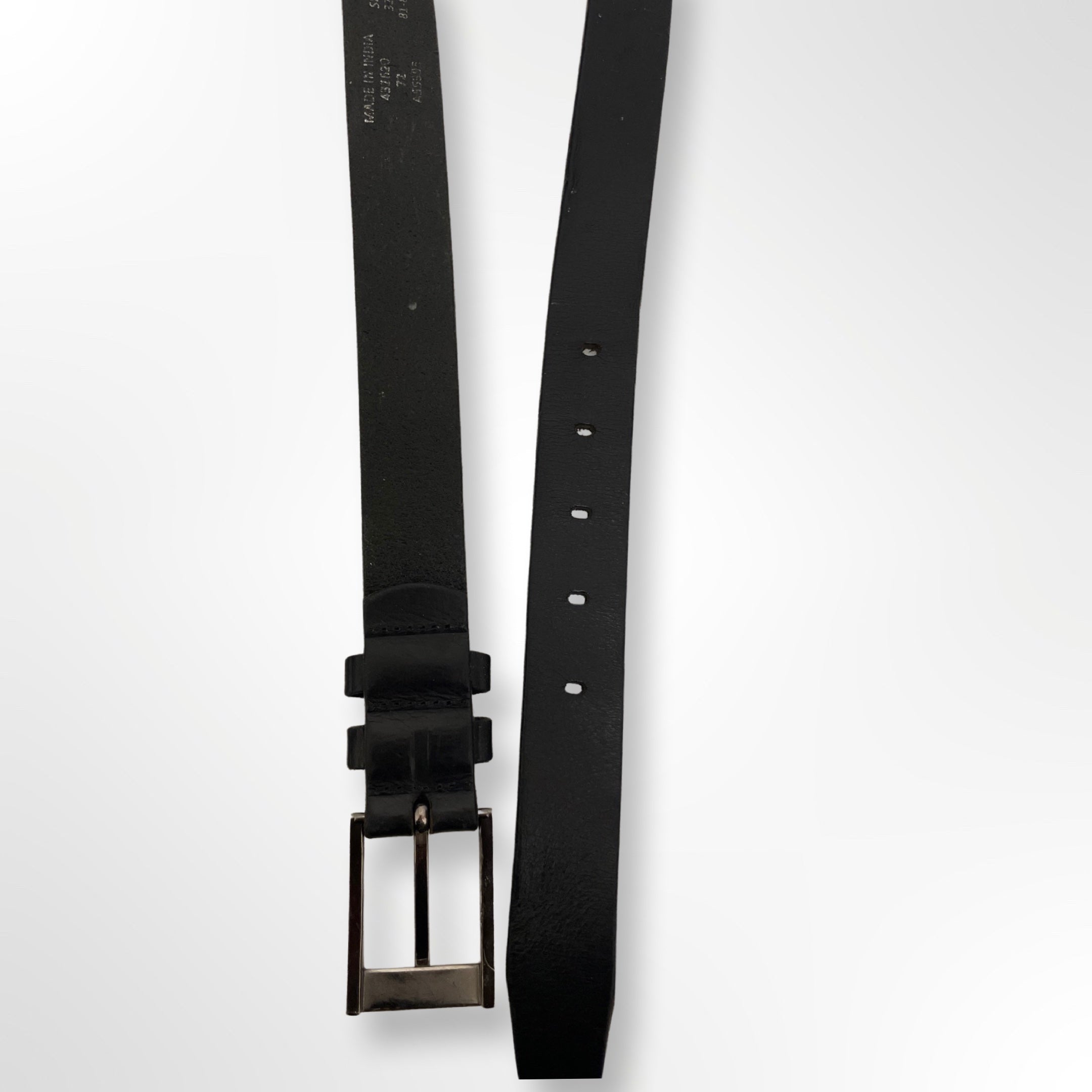 Vintage next black genuine leather mens belt size M