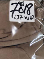 Brown cowl neck top with silver sparkle stripes and side zipper #glamtop #sparkle one size L 37 w23 sku 7018