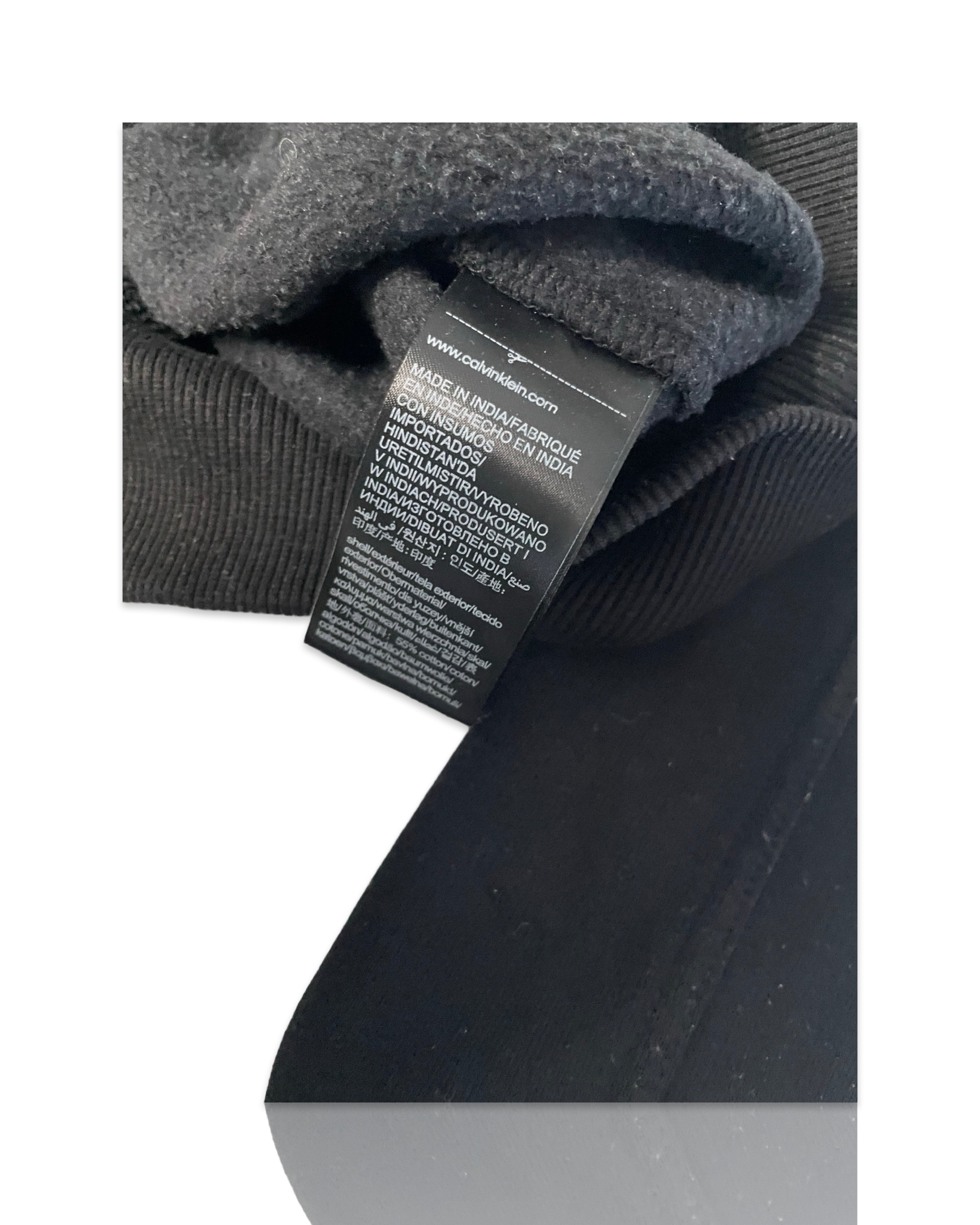 Vintage men's CALVIN KLEIN Jeans center logo black sweatshirt Size S oversize faded pullover|SKU 4243