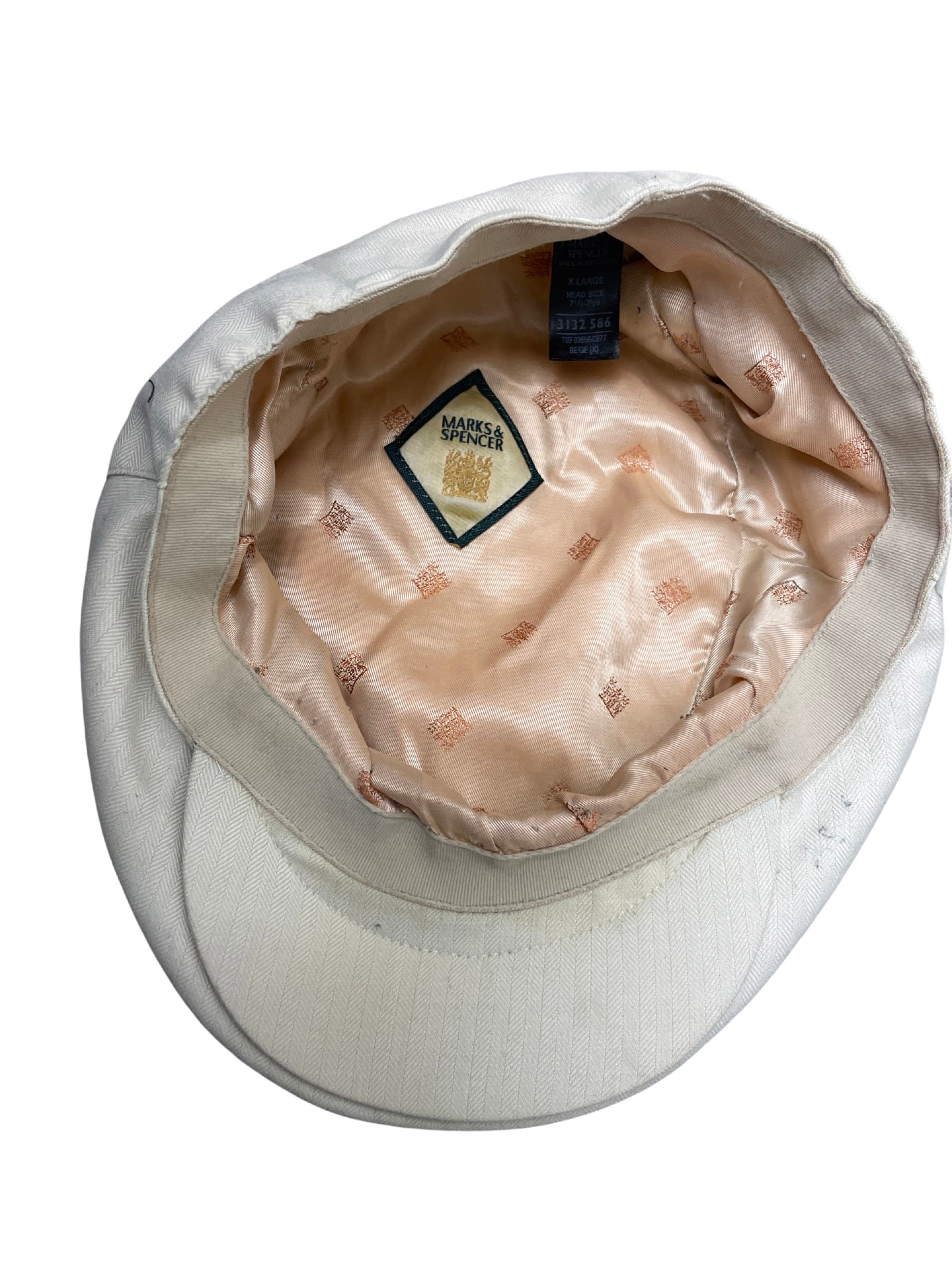 Rubynee Vintage y2k mark & spencers men cream golf cap