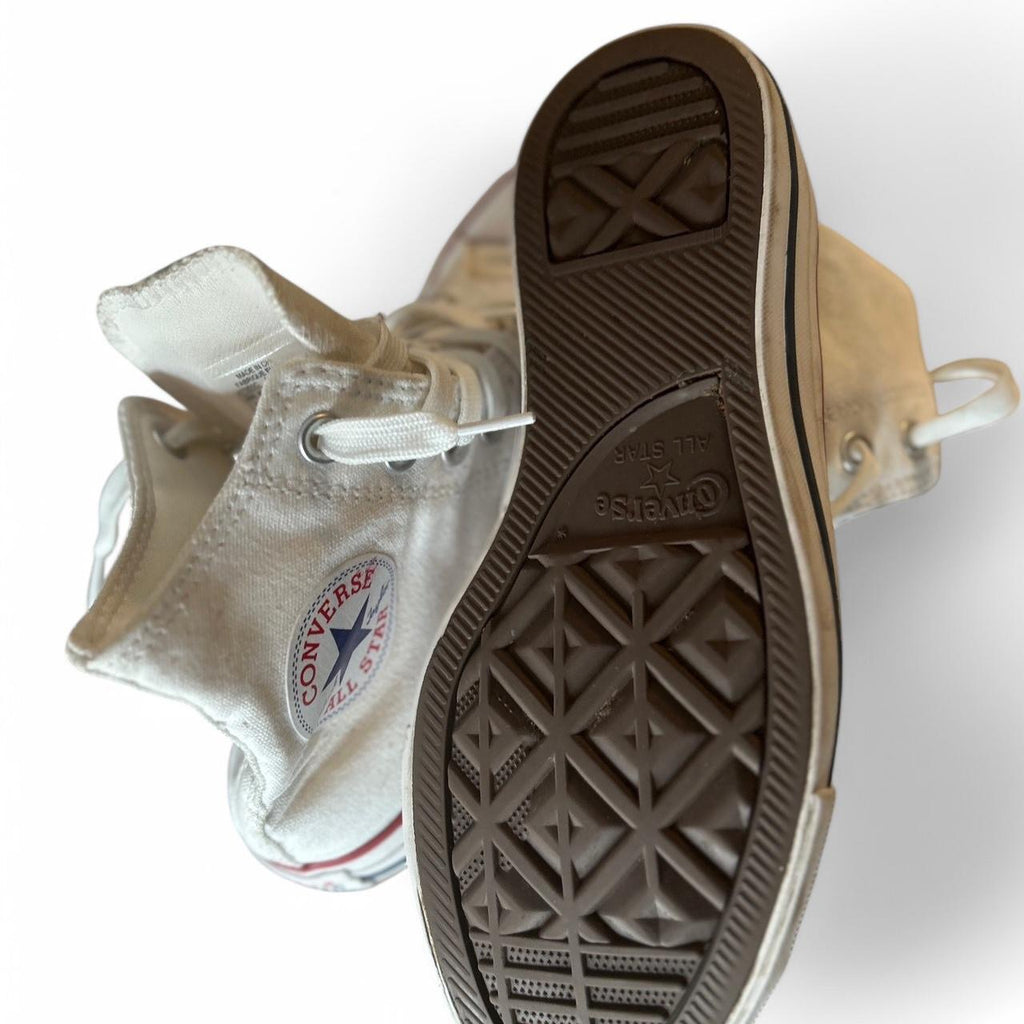 Converse Chuck Taylor All Star Hi High White 5Men’s 7Women’s 35 22CM Lace SKU 6830 White Converse high-top trainers