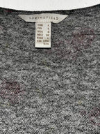 Grey and red floral dress with a V-neck and 3/4 sleeves #floraldress L 36 W 14. SkU 7010