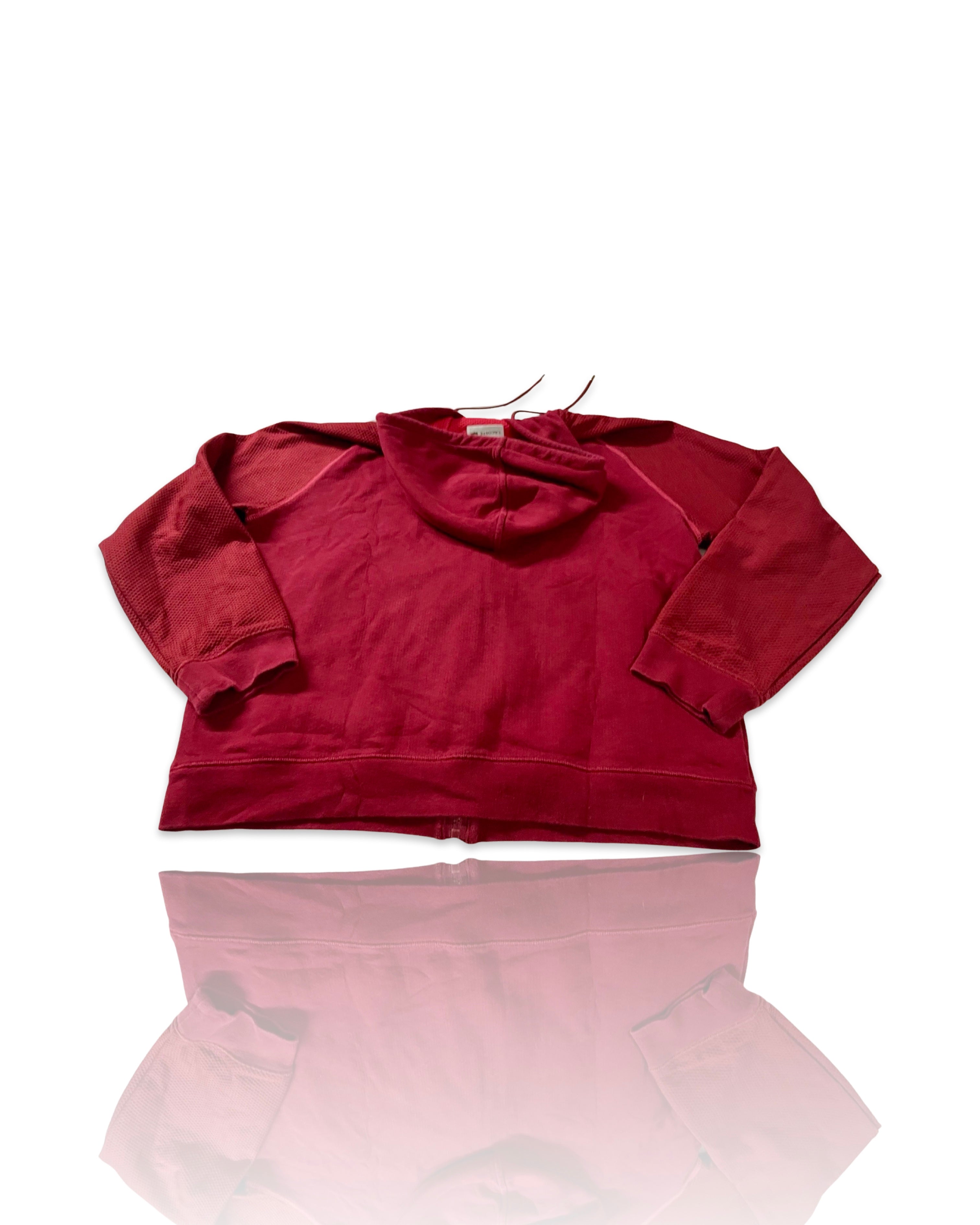 Cliche Vintage| Vintage Women's red Lacoste LACOSTE vintage hooded jacket | Women’s hoodie 00s 90s full zip sport sweater | Cozy warm classic sweatshirt jumper for women men | Large Size