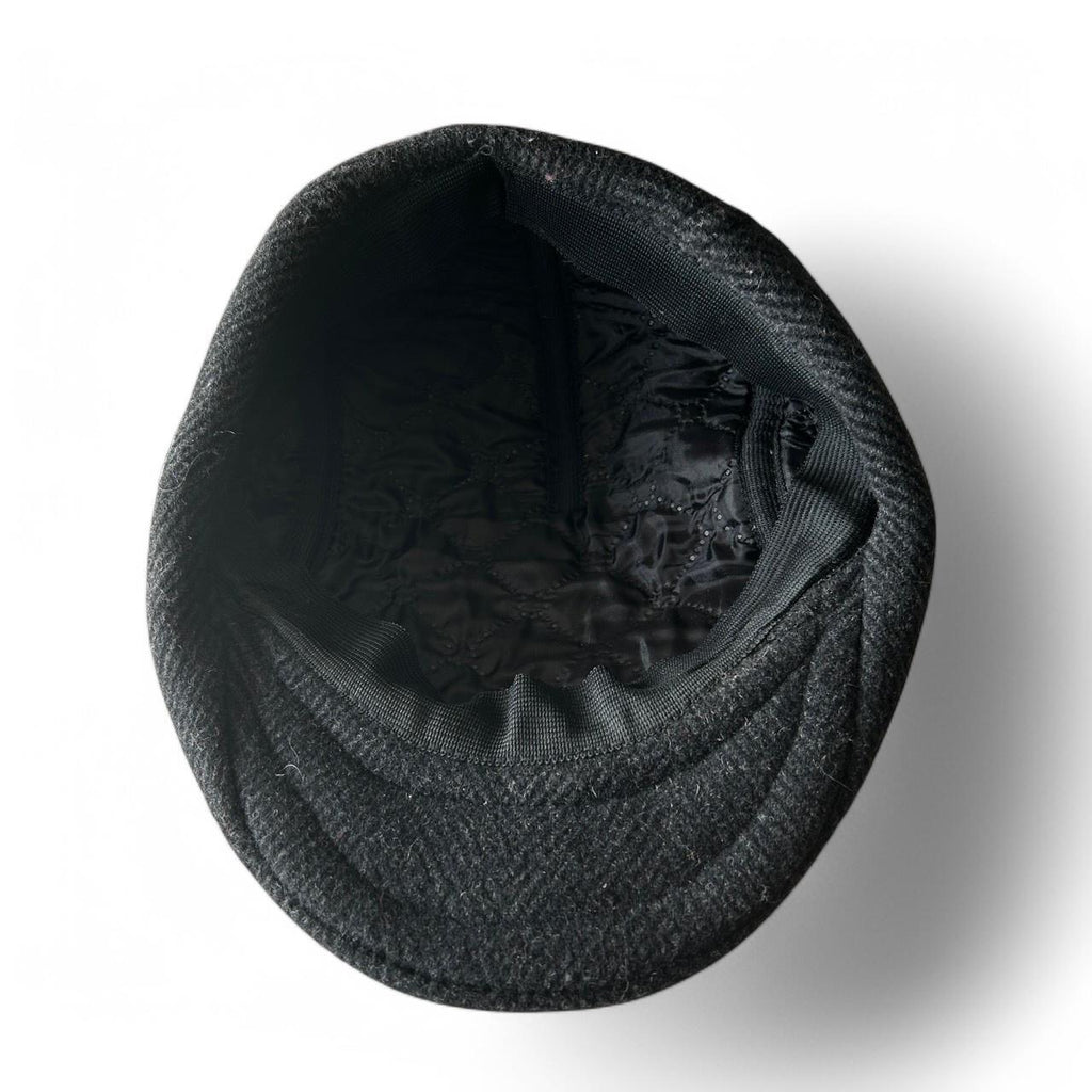 Vintage men's grey plaid flat cap| SKU 6813