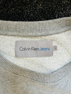 Vintage Calvin Klein Women's Grey Sweatshirt - Size Large 