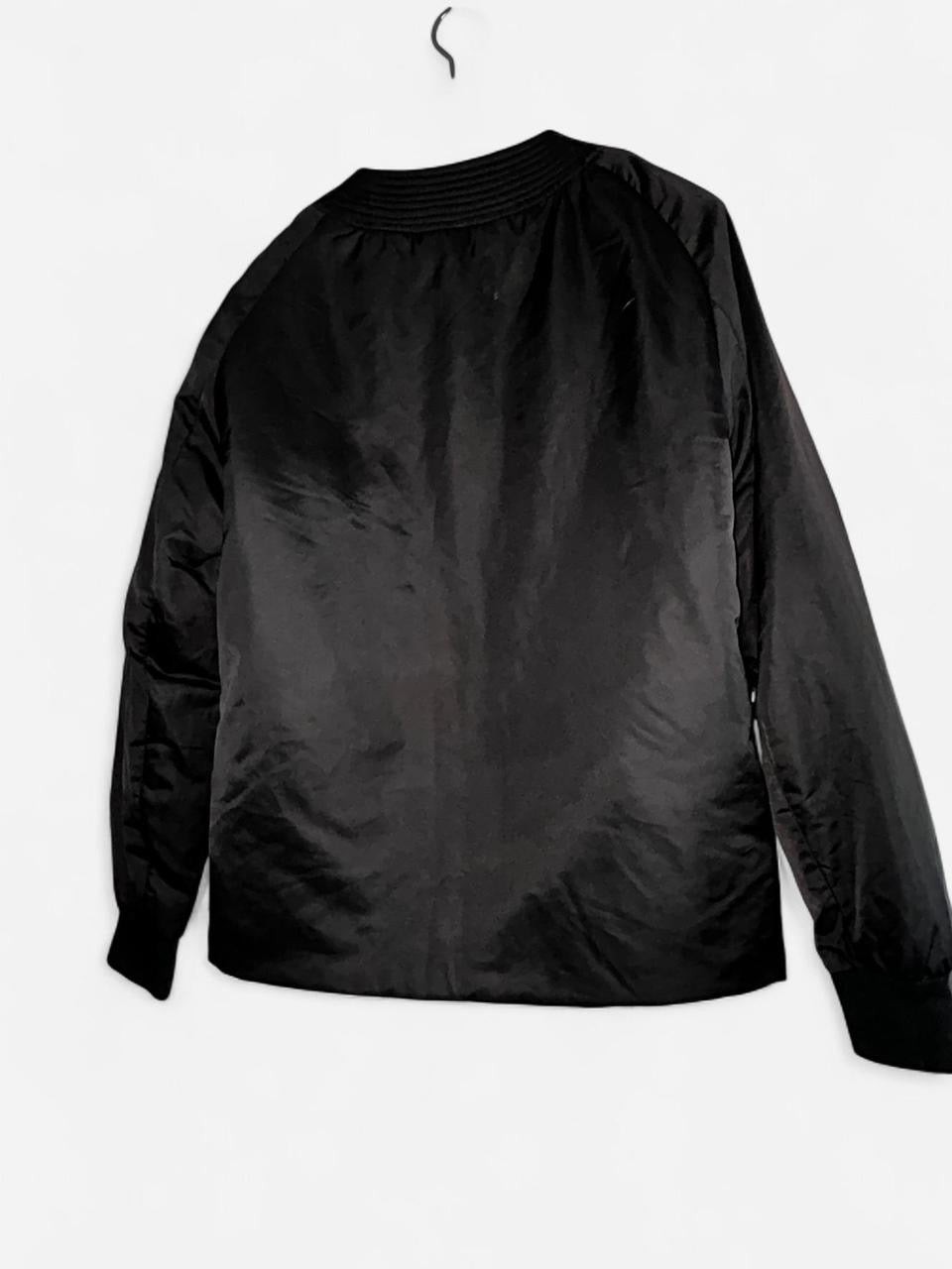 Zara Men’s Black kimono quilted bomber jacket with orange lining #bomberjacket in size small  like new