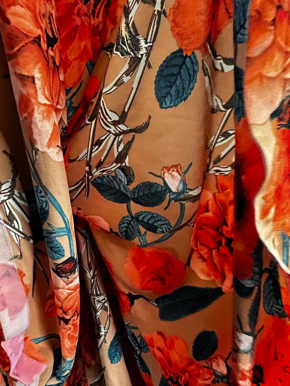 VTG 90s Y2K Asymmetric Dress Psychedelic Floral Pop Art Zum Zum Dress Size M