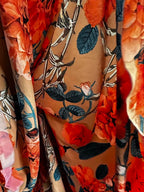 VTG 90s Y2K Asymmetric Dress Psychedelic Floral Pop Art Zum Zum Dress Size M