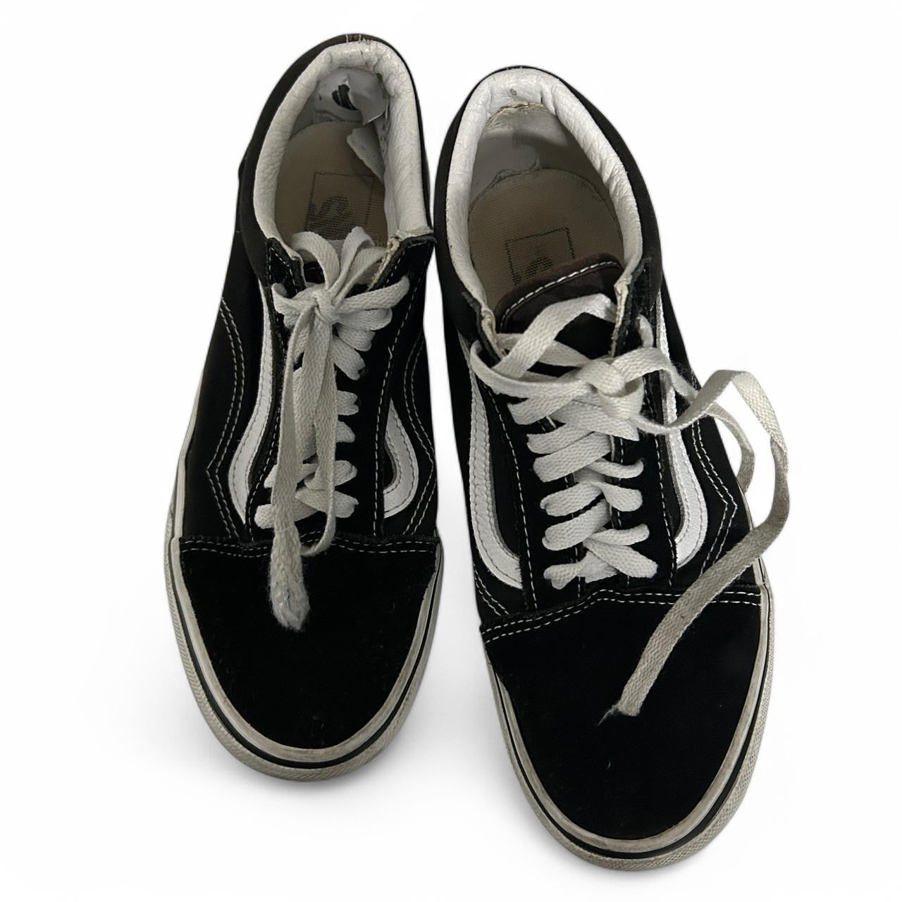 8.5 !US Women Vans Old Skool Skate Shoes Sneakers Black Suede Men 6 UK SKU 6876