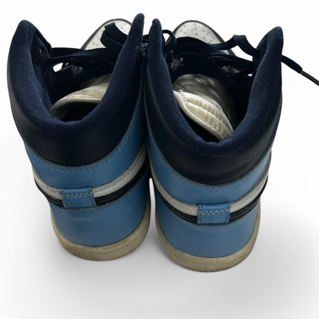 Size UK 9.5 - Jordan 1 Retro OG High Obsidian UNC 02/18/21 BLUE pre owned 555088-140 sku 6763