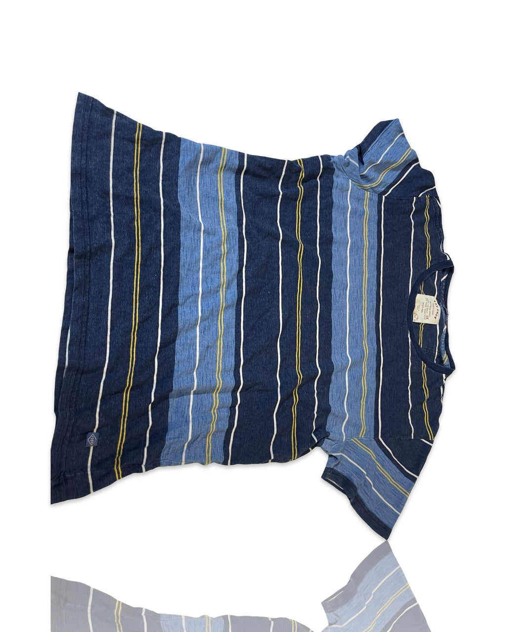 Fatface Men's Blue and Green T-shirt L27 W21 |SKU 4191