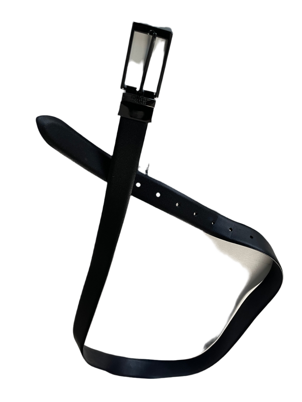 Vintage Hugo Boss plain black belt | L45 | SKU 4477