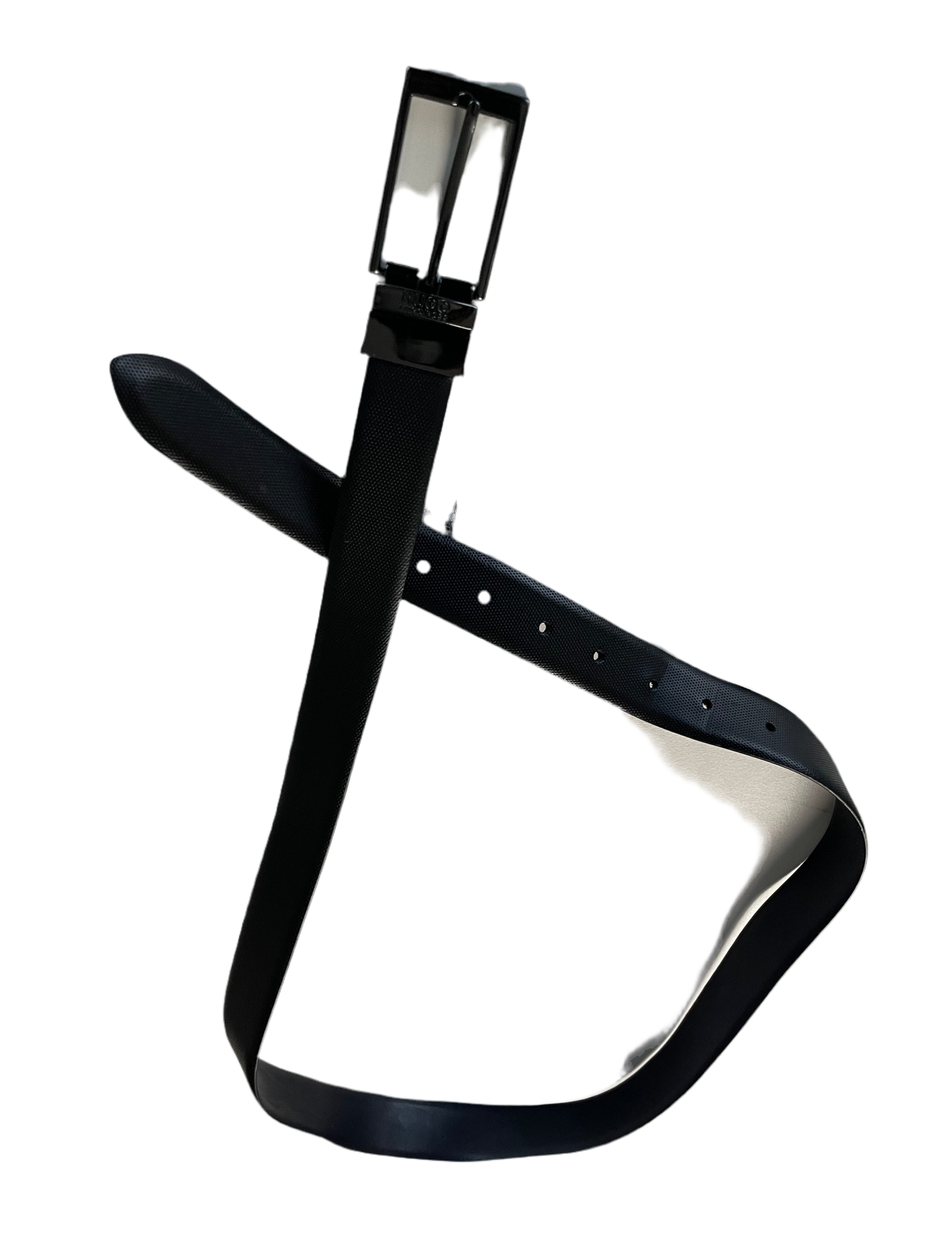 Vintage Hugo Boss plain black belt | L45 | SKU 4477