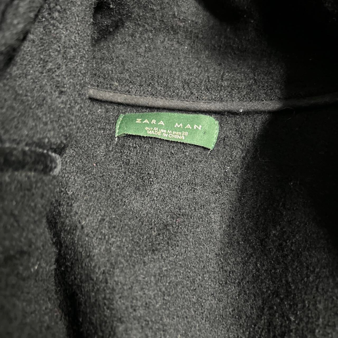 Black Zara napoleon wool knit style  jacket with button-up closure, 2 front pockets, and 2 side pockets #winterjacket L 31 W 21 sku 6952