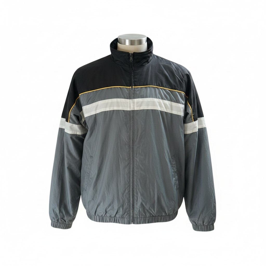 Vintage Errea Football Grey colourblock  Jacket Size Large Mens Vintage Sku 6856