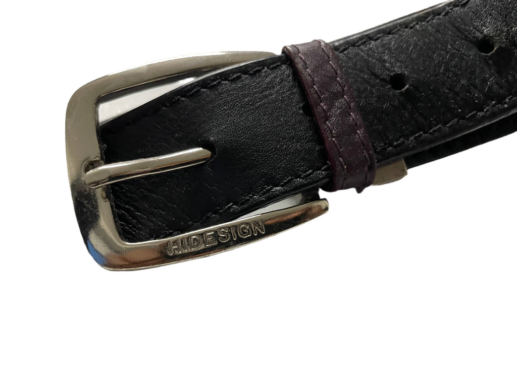Vintage Hidesign men's black leather belt|L41| SKU 4489