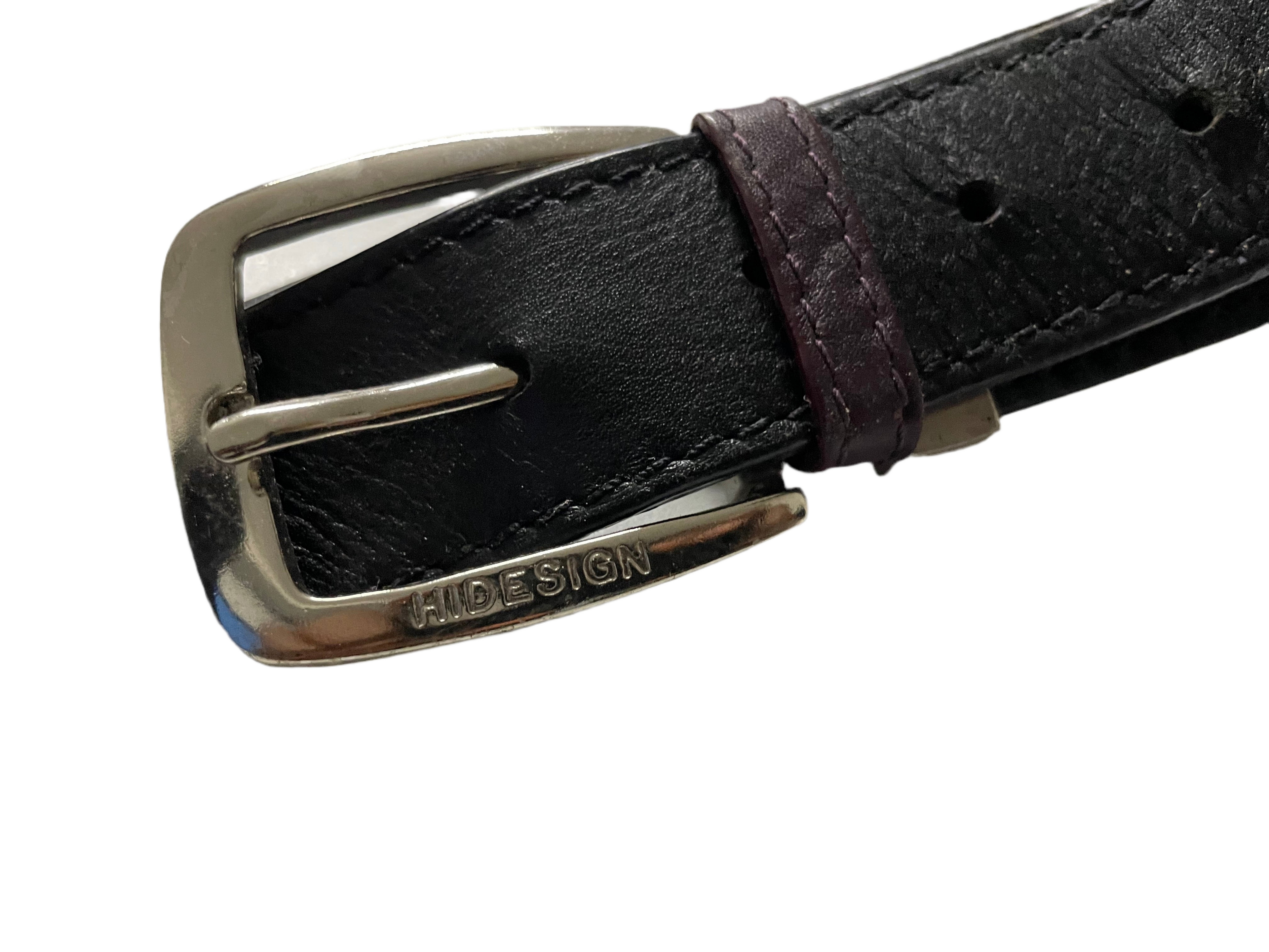 Vintage Hidesign men's black leather belt|L41| SKU 4489