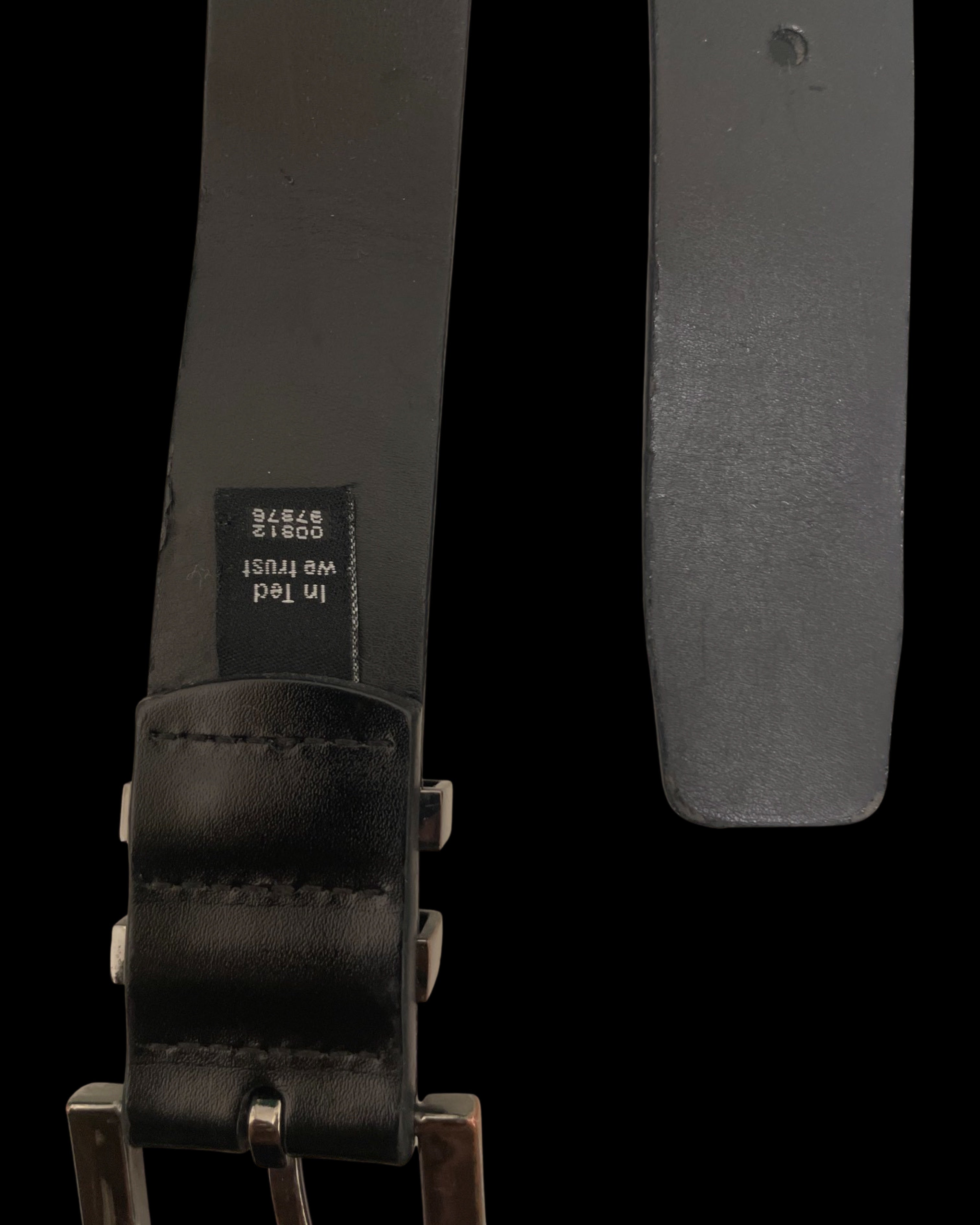 Vintage Ted Baker black coated leather manmade made in china belt