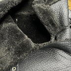 Man & Womans Black Faux Shearling Jacket Size S/M Outdoors - NO BELT  SKU 6919