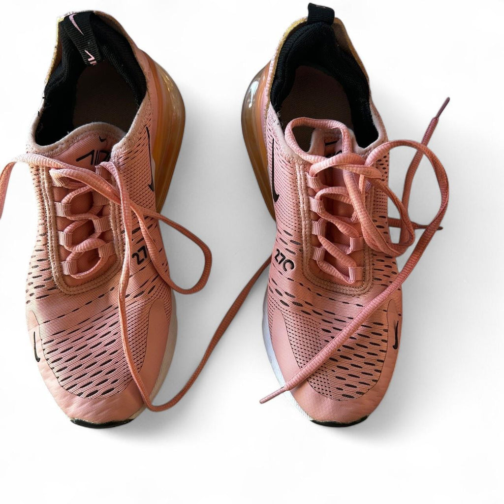USED NIKE AIR MAX 270 SNEAKERS WOMEN SIZE 5.5 STARDUST PINKCORAL AH6789-600