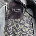 " Unisex Ayios Navy Green Street wear Jacket Made In Greece With Unique Distressed Look L32 W22 in L/XL SKU 6915"