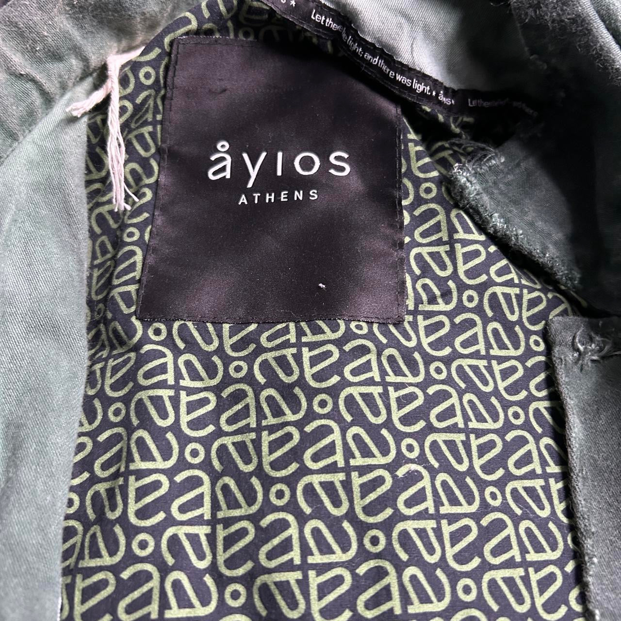 " Unisex Ayios Navy Green Street wear Jacket Made In Greece With Unique Distressed Look L32 W22 in L/XL SKU 6915"