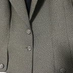 Women’s Maria Celeste Brown and black houndstooth cropped blazer with gold buttons #houndstooth pt 26 l 21 in medium sku 6872