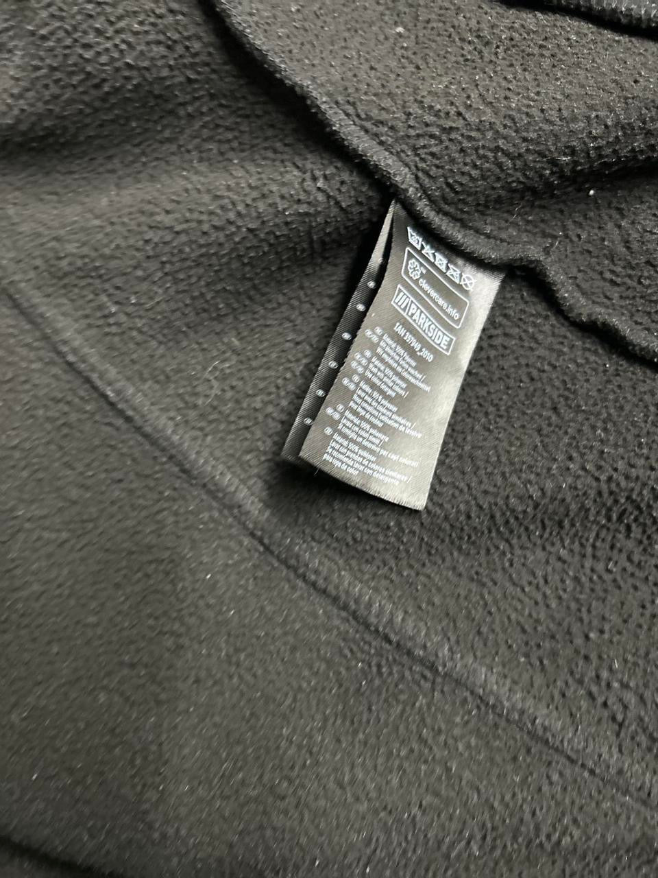 Men’s Parkside Medium Black Fleece Vest Sleeveless Full Zip SKU 6934 L33 W22