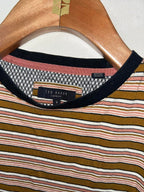 Ted Baker  mens striped t-shirt #stripedtee
SKU 7155
L 26 W19 
Size small