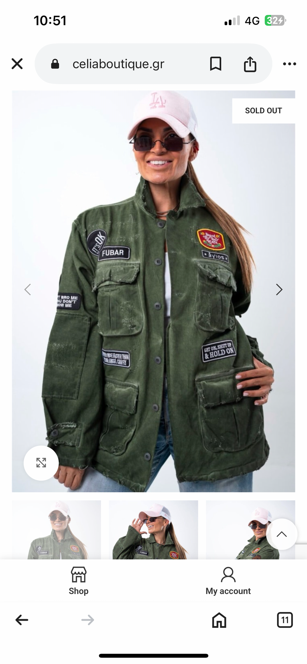 " Unisex Ayios Navy Green Street wear Jacket Made In Greece With Unique Distressed Look L32 W22 in L/XL SKU 6915"