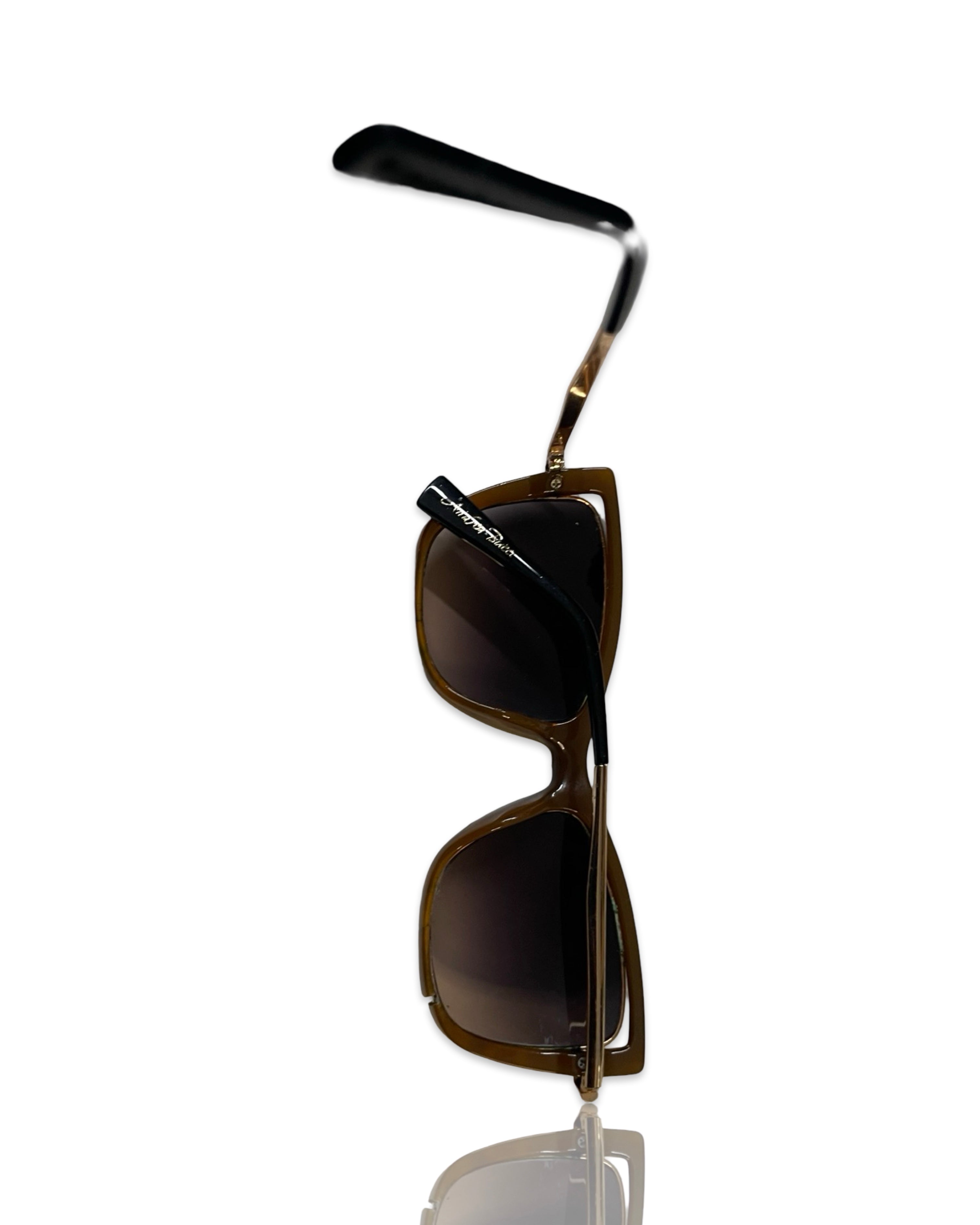 vintage Andrea bucci Women's Brown Sunglasses  |SKU 4205