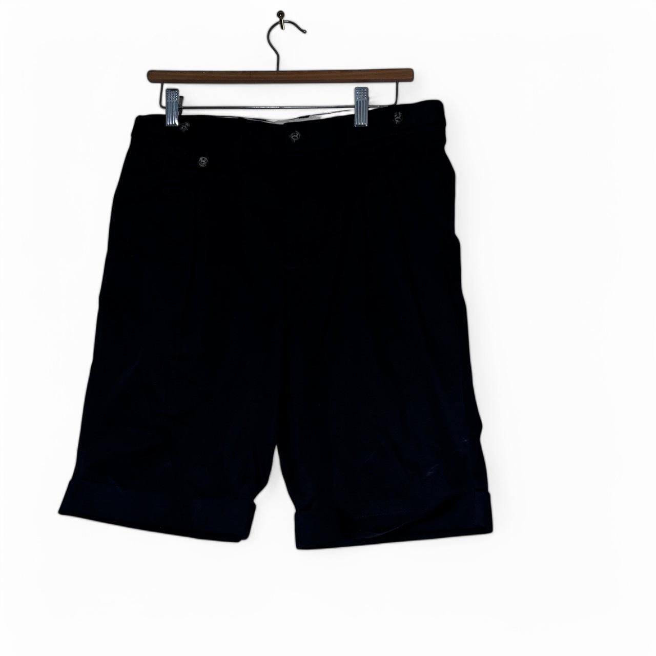 Zara Mens Chino Shorts Size 30 Navy Blue Slim Fit