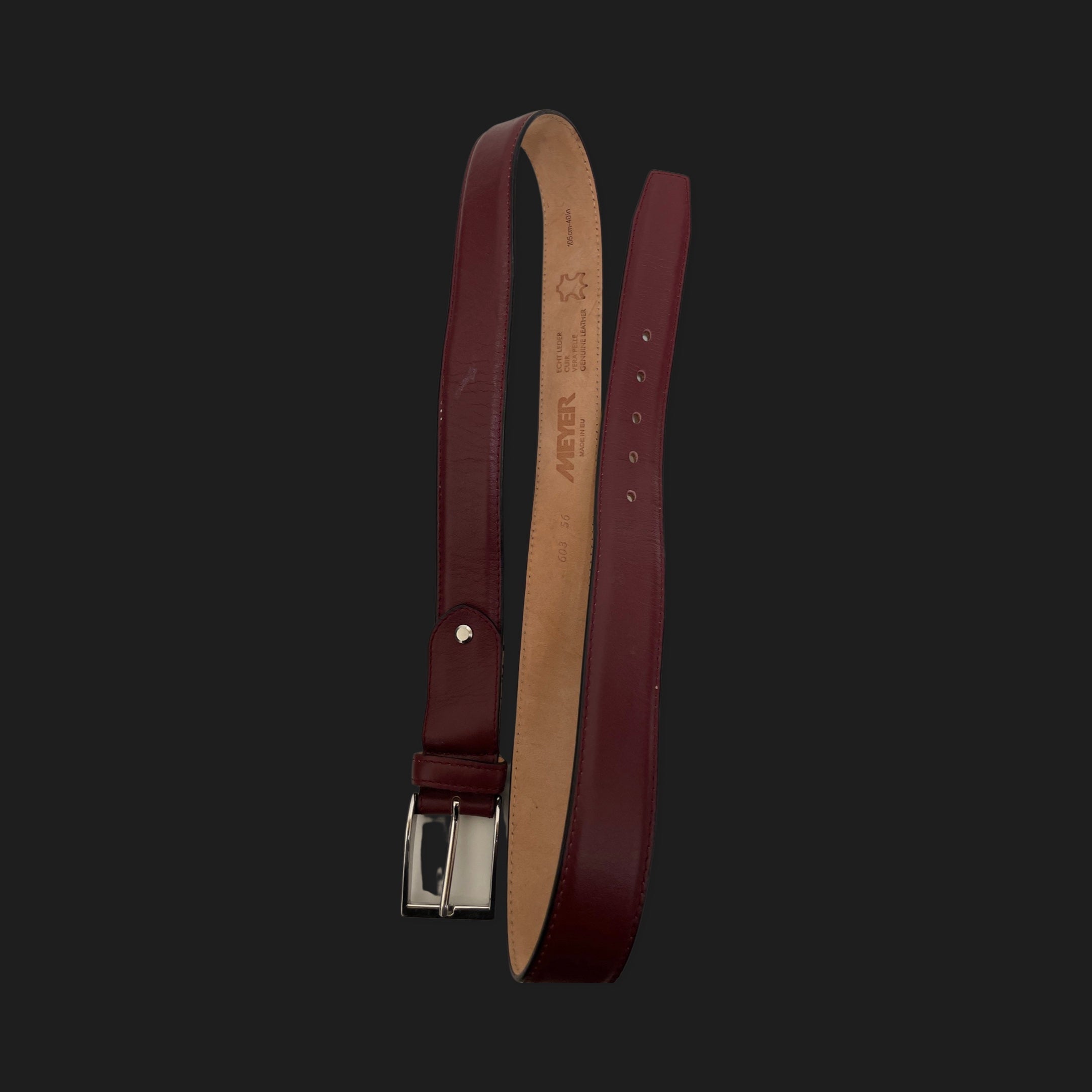 Vintage meyer brown leather mens belt size L 