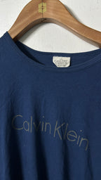 CALVIN KLEIN MENS GRAPHIC T-SHIRT TOP LARGE BLUE COTTON