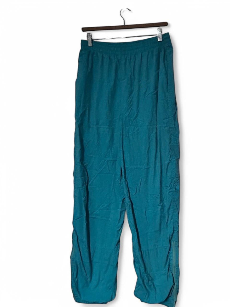 Blue nylon Maier sportswear pants with drawstring waist #90s W28 L32 SKU 6963