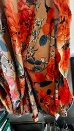 VTG 90s Y2K Asymmetric Dress Psychedelic Floral Pop Art Zum Zum Dress Size M