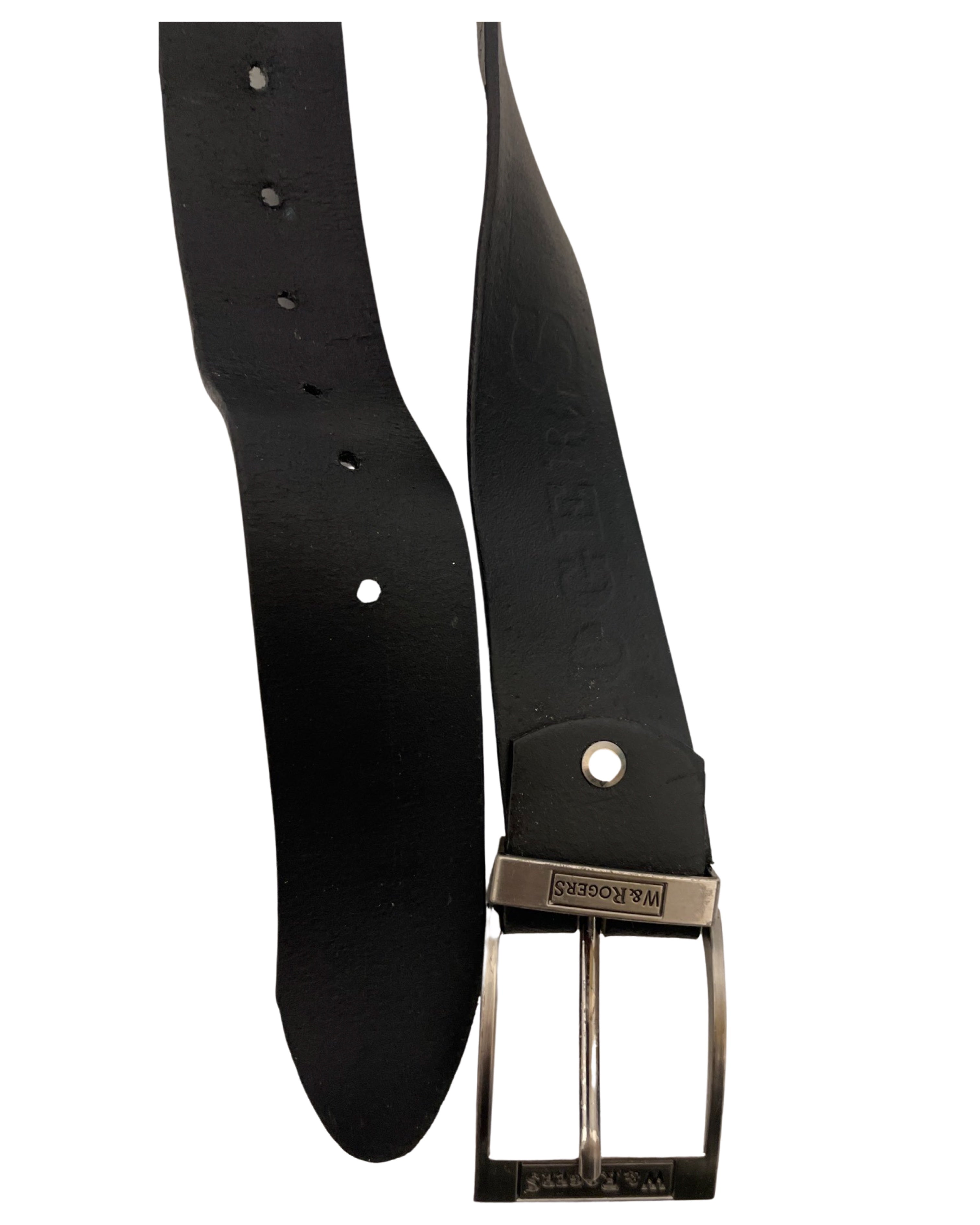 Vintage W & Rogers mens black leather belt size L