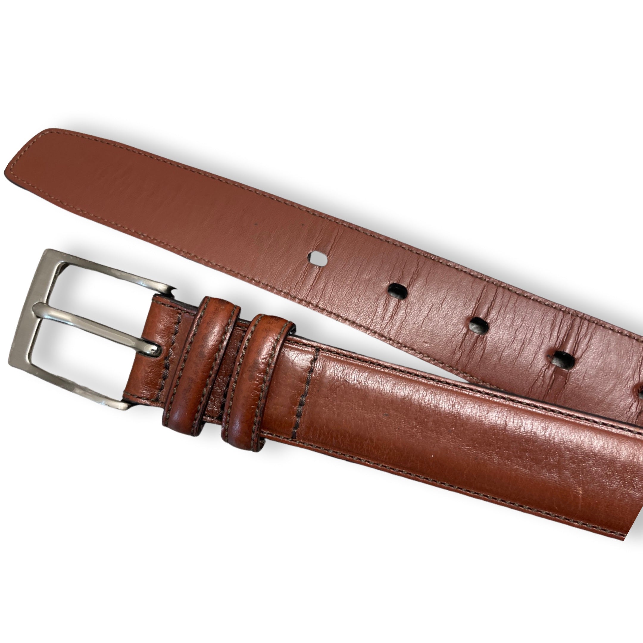 Rubynee Vintage y2k Perry Ellis mens brown leather belt
