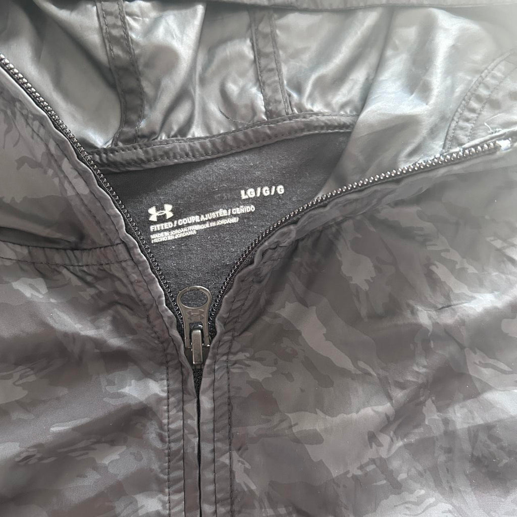 Under Armour Sportstyle Anorak Jacket Pullover Mens L Black 1311107 SkU 6854