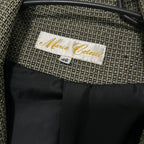 Women’s Maria Celeste Brown and black houndstooth cropped blazer with gold buttons #houndstooth pt 26 l 21 in medium sku 6872