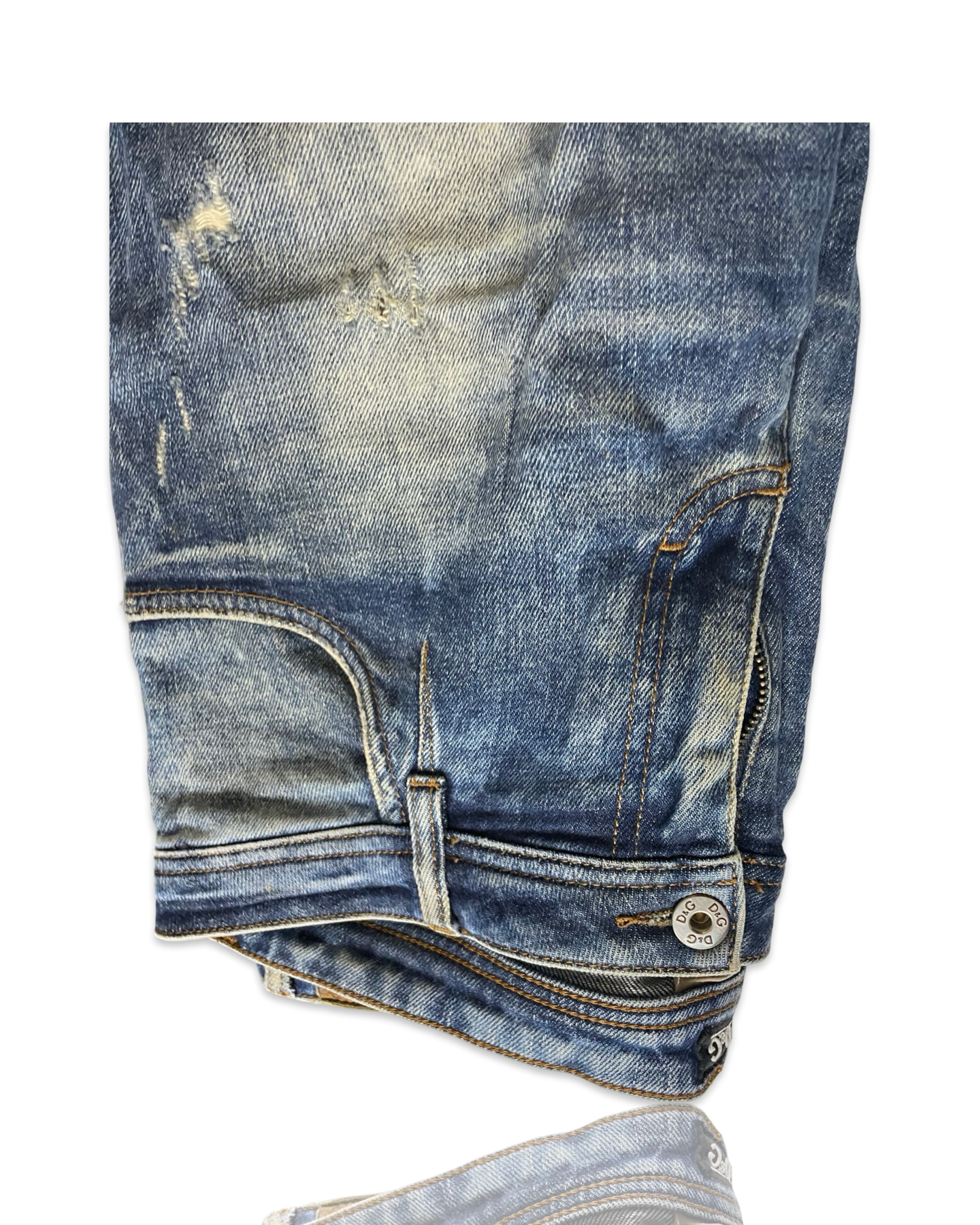 Y2K Vintage Dolce & Gabbana Low Rise Skinny Jeans Dolce & Gabbana Women's Navy and Blue Jeans W34 L29 |SKU 4259