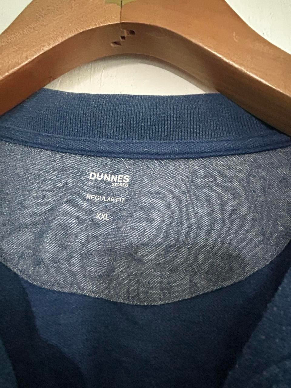 Boyfriend Oversized Blue Dunnes regular fit polo shirt #poloshirt in XXl. Collar to hem 31 pit to pit 25 sku 7059