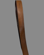 Vintage brown leather mens made in italy belt