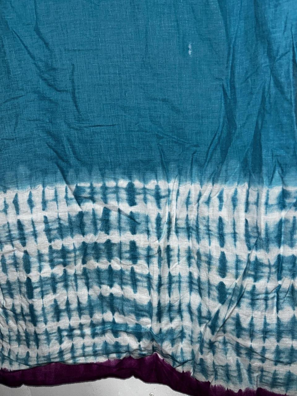 Per Una cocktails don Teal blue sleeveless dress with tie-dye effect and ruffle collar #boho #festivalvibes size 12/14 originally size 14 tailored to for 12