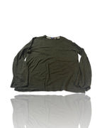 Superdry Vintage Embroidered Long Sleeve Knit T-Shirt Green Grit Men's Size L|SKU 4171